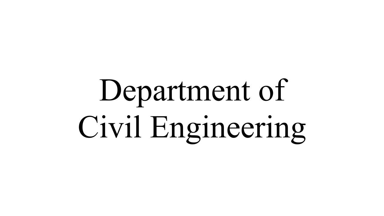 Department of Civil Engineering