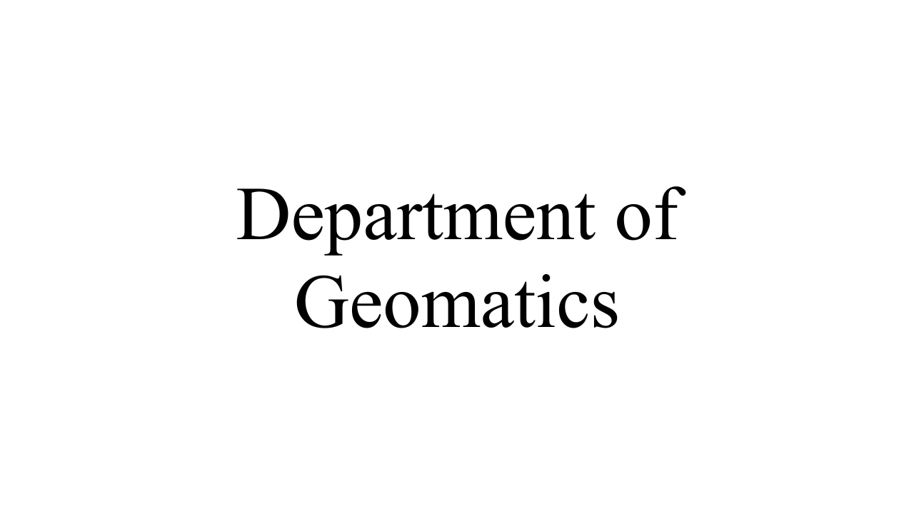 Department of Geomatics